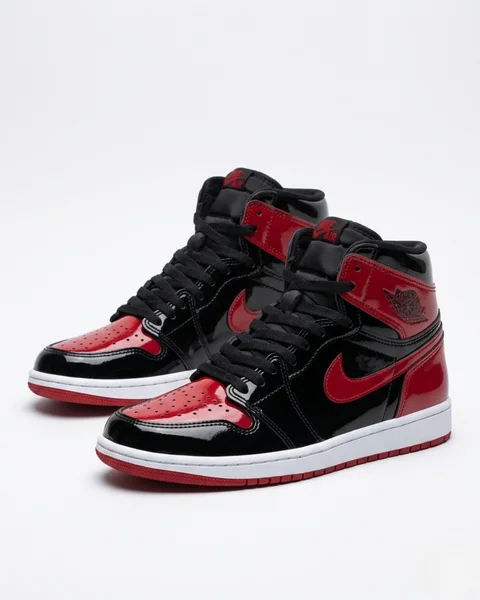 Zapatilla Botita Roja y Negra Street Shine